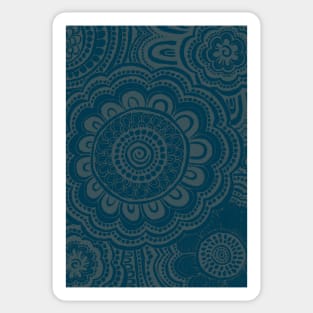 Silver Blue Anemone Flowers Sticker